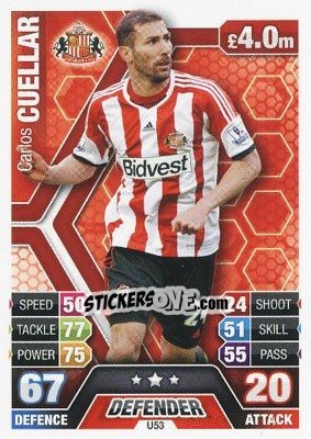 Figurina Carlos Cuéllar - English Premier League 2013-2014. Match Attax Extra - Topps