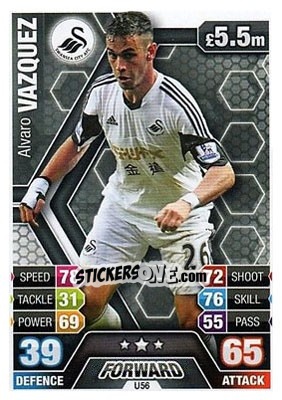 Sticker Álvaro Vázquez - English Premier League 2013-2014. Match Attax Extra - Topps