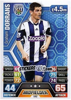 Sticker Graham Dorrans - English Premier League 2013-2014. Match Attax Extra n. U62 - Topps