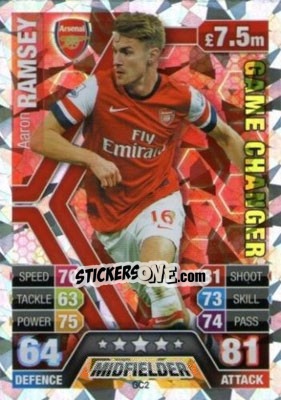 Sticker Aaron Ramsey - English Premier League 2013-2014. Match Attax Extra - Topps