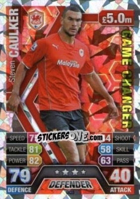 Sticker Steven Caulker - English Premier League 2013-2014. Match Attax Extra - Topps