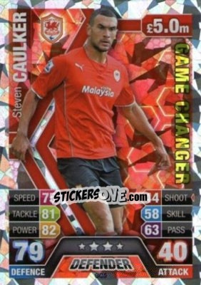 Sticker Steven Caulker - English Premier League 2013-2014. Match Attax Extra n. GC5 - Topps