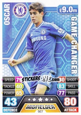 Sticker Oscar - English Premier League 2013-2014. Match Attax Extra n. GC7 - Topps