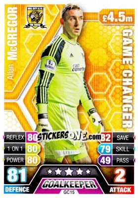 Sticker Allan McGregor - English Premier League 2013-2014. Match Attax Extra n. GC15 - Topps