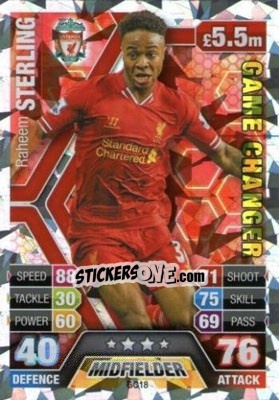 Cromo Raheem Sterling - English Premier League 2013-2014. Match Attax Extra - Topps