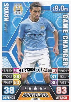 Cromo Jesus Navas - English Premier League 2013-2014. Match Attax Extra - Topps