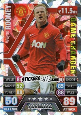 Sticker Wayne Rooney - English Premier League 2013-2014. Match Attax Extra n. GC22 - Topps