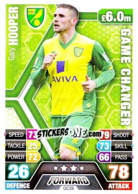 Sticker Gary Hooper - English Premier League 2013-2014. Match Attax Extra n. GC26 - Topps