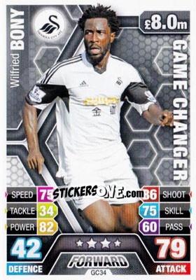 Sticker Wilfried Bony - English Premier League 2013-2014. Match Attax Extra n. GC34 - Topps