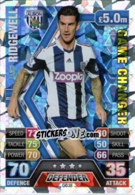 Sticker Liam Ridgewell - English Premier League 2013-2014. Match Attax Extra - Topps