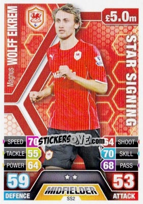 Cromo Magnus Wolff Eikrem - English Premier League 2013-2014. Match Attax Extra - Topps