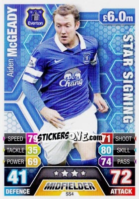 Sticker Aiden McGeady - English Premier League 2013-2014. Match Attax Extra n. SS4 - Topps
