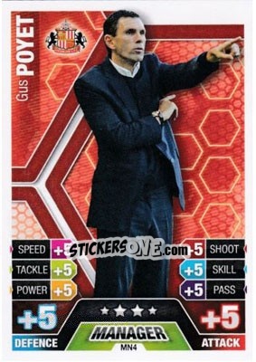 Sticker Gustavo Poyet - English Premier League 2013-2014. Match Attax Extra n. MN4 - Topps