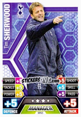 Sticker Tim Sherwood - English Premier League 2013-2014. Match Attax Extra n. MN5 - Topps