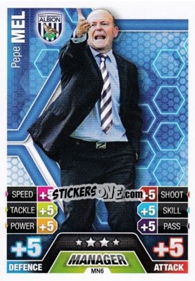 Sticker Pepe Mel - English Premier League 2013-2014. Match Attax Extra n. MN6 - Topps