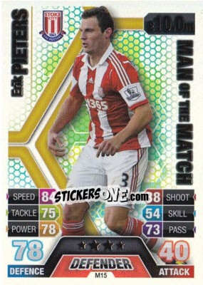 Sticker Erik Pieters - English Premier League 2013-2014. Match Attax Extra n. M15 - Topps