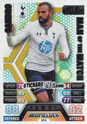 Sticker Sandro - English Premier League 2013-2014. Match Attax Extra n. M18 - Topps