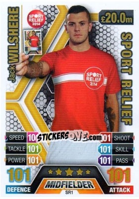 Sticker Jack Wilshere - English Premier League 2013-2014. Match Attax Extra n. SR1 - Topps