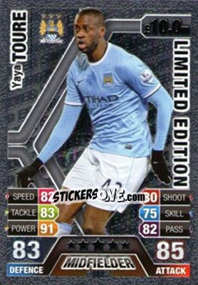 Sticker Yaya Toure - English Premier League 2013-2014. Match Attax Extra n. LE1s - Topps