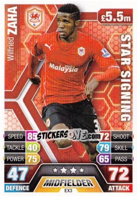 Sticker Wilfried Zaha - English Premier League 2013-2014. Match Attax Extra n. EX3 - Topps