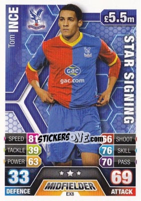 Figurina Tom Ince - English Premier League 2013-2014. Match Attax Extra n. EX8 - Topps