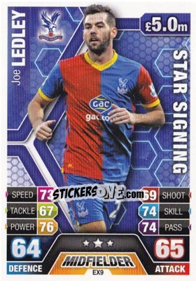 Sticker Joe Ledley - English Premier League 2013-2014. Match Attax Extra n. EX9 - Topps