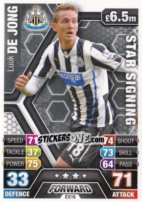 Sticker Luuk De Jong - English Premier League 2013-2014. Match Attax Extra n. EX16 - Topps