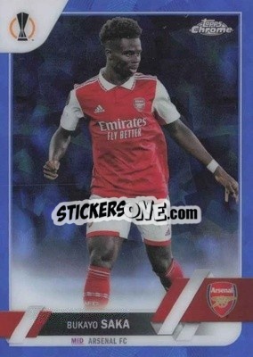 Sticker Bukayo Saka - UEFA Club Competitions Chrome Sapphire Edition 2022-2023
 n. 25 - Topps