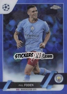 Sticker Phil Foden - UEFA Club Competitions Chrome Sapphire Edition 2022-2023
 n. 47 - Topps