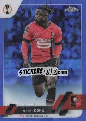 Sticker Jeremy Doku - UEFA Club Competitions Chrome Sapphire Edition 2022-2023
 n. 198 - Topps