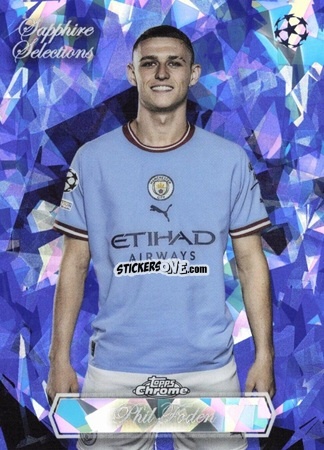 Sticker Phil Foden - UEFA Club Competitions Chrome Sapphire Edition 2022-2023
 n. SS-2 - Topps
