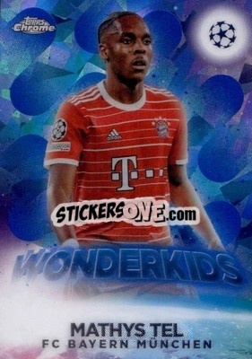 Sticker Mathys Tel - UEFA Club Competitions Chrome Sapphire Edition 2022-2023
 n. W-4 - Topps