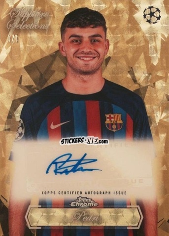 Sticker Pedri - UEFA Club Competitions Chrome Sapphire Edition 2022-2023
 n. SS-8a - Topps