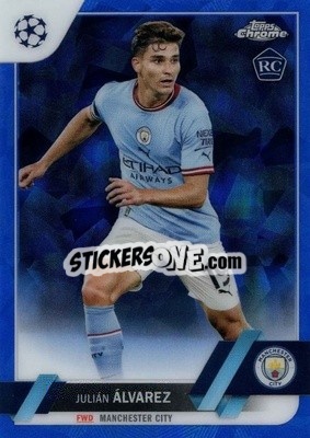 Sticker Julian Alvarez - UEFA Club Competitions Chrome Sapphire Edition 2022-2023
 n. 68 - Topps