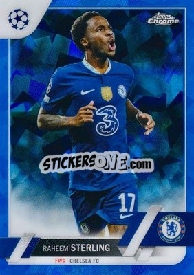 Sticker Raheem Sterling - UEFA Club Competitions Chrome Sapphire Edition 2022-2023
 n. 113 - Topps