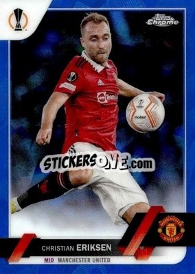 Sticker Christian Eriksen - UEFA Club Competitions Chrome Sapphire Edition 2022-2023
 n. 127 - Topps