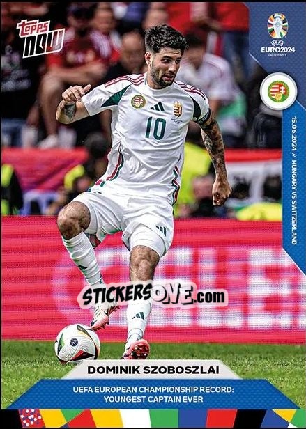 Sticker Dominik Szoboszlai - Now UEFA Euro 2024
 n. 3 - Topps