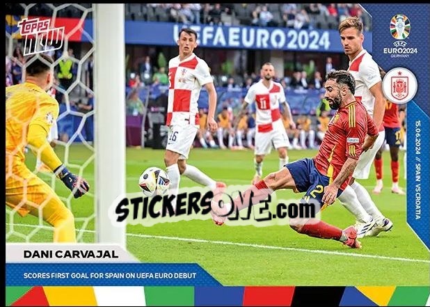 Sticker Dani Carvajal - Now UEFA Euro 2024
 n. 6 - Topps