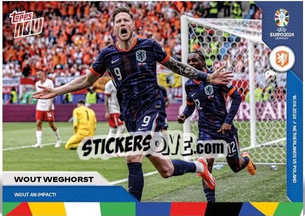 Sticker Wout Weghorst - Now UEFA Euro 2024
 n. 9 - Topps