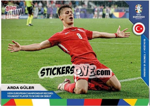 Sticker Arda Güler - Now UEFA Euro 2024
 n. 14 - Topps