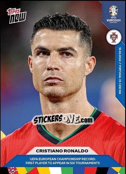 Sticker Cristiano Ronaldo - Now UEFA Euro 2024
 n. 15 - Topps