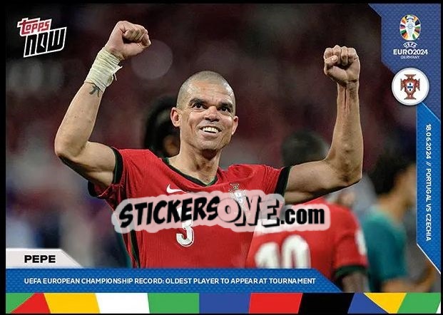 Sticker Pepe - Now UEFA Euro 2024
 n. 16 - Topps