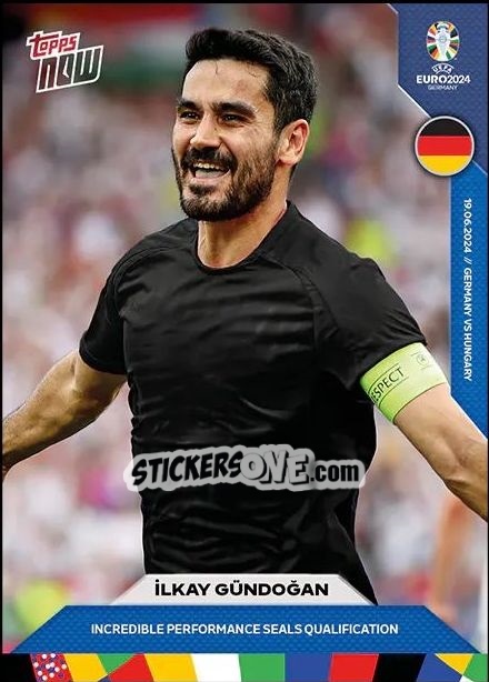 Sticker İlkay Gündoğan - Now UEFA Euro 2024
 n. 18 - Topps
