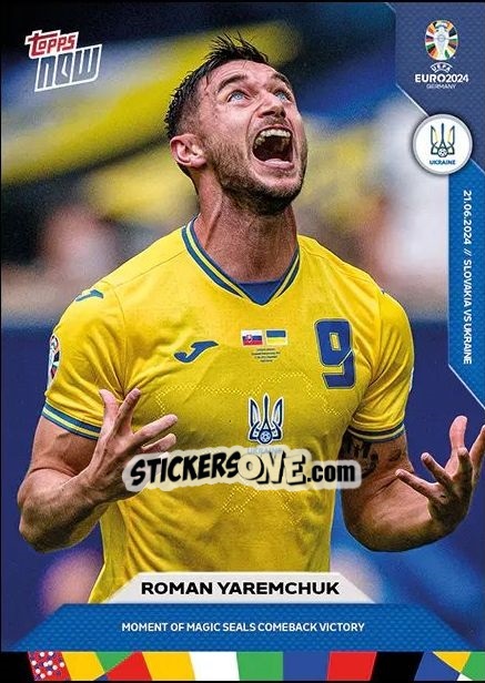 Sticker Roman Yaremchuk - Now UEFA Euro 2024
 n. 21 - Topps