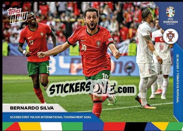 Sticker Bernardo Silva - Now UEFA Euro 2024
 n. 22 - Topps