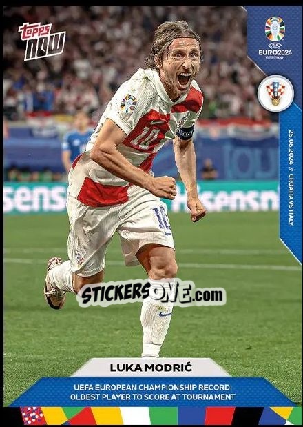 Sticker Luka Modrić - Now UEFA Euro 2024
 n. 26 - Topps