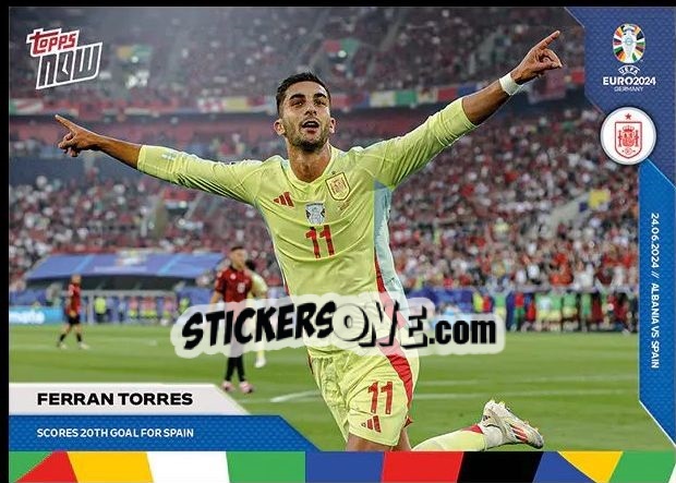 Sticker Ferran Torres - Now UEFA Euro 2024
 n. 27 - Topps