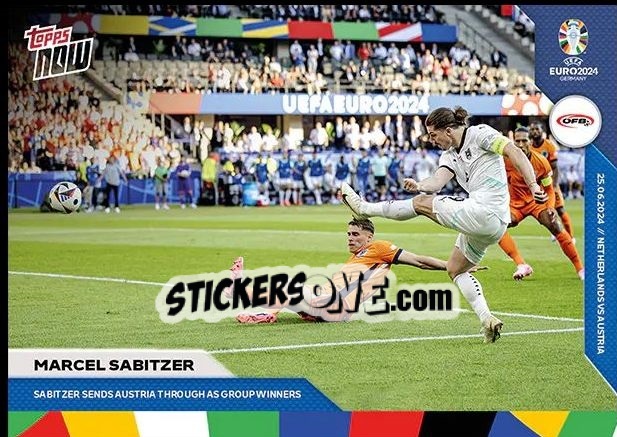 Sticker Marcel Sabitzer - Now UEFA Euro 2024
 n. 28 - Topps