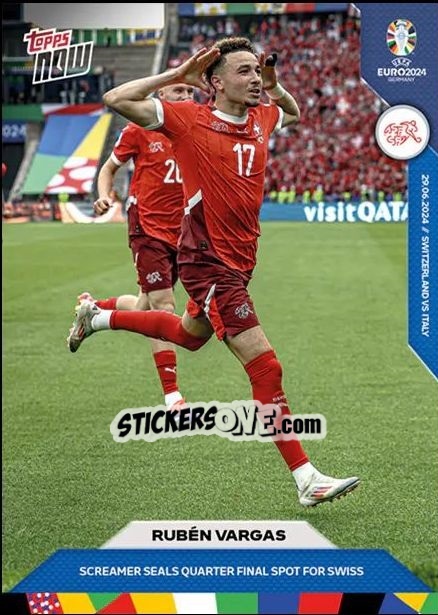 Sticker Rubén Vargas - Now UEFA Euro 2024
 n. 33 - Topps