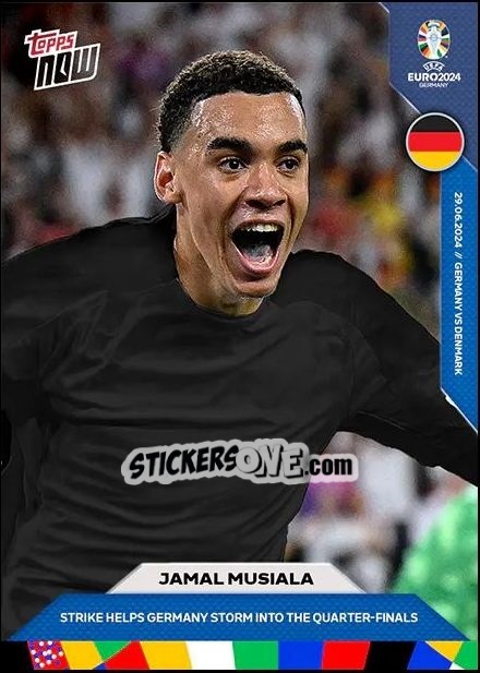 Sticker Jamal Musiala - Now UEFA Euro 2024
 n. 34 - Topps